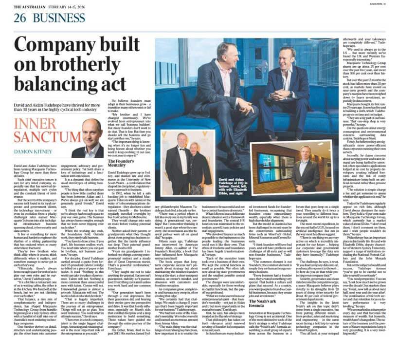 Macquarie Technology Group founders built success by staying out of each other’s way